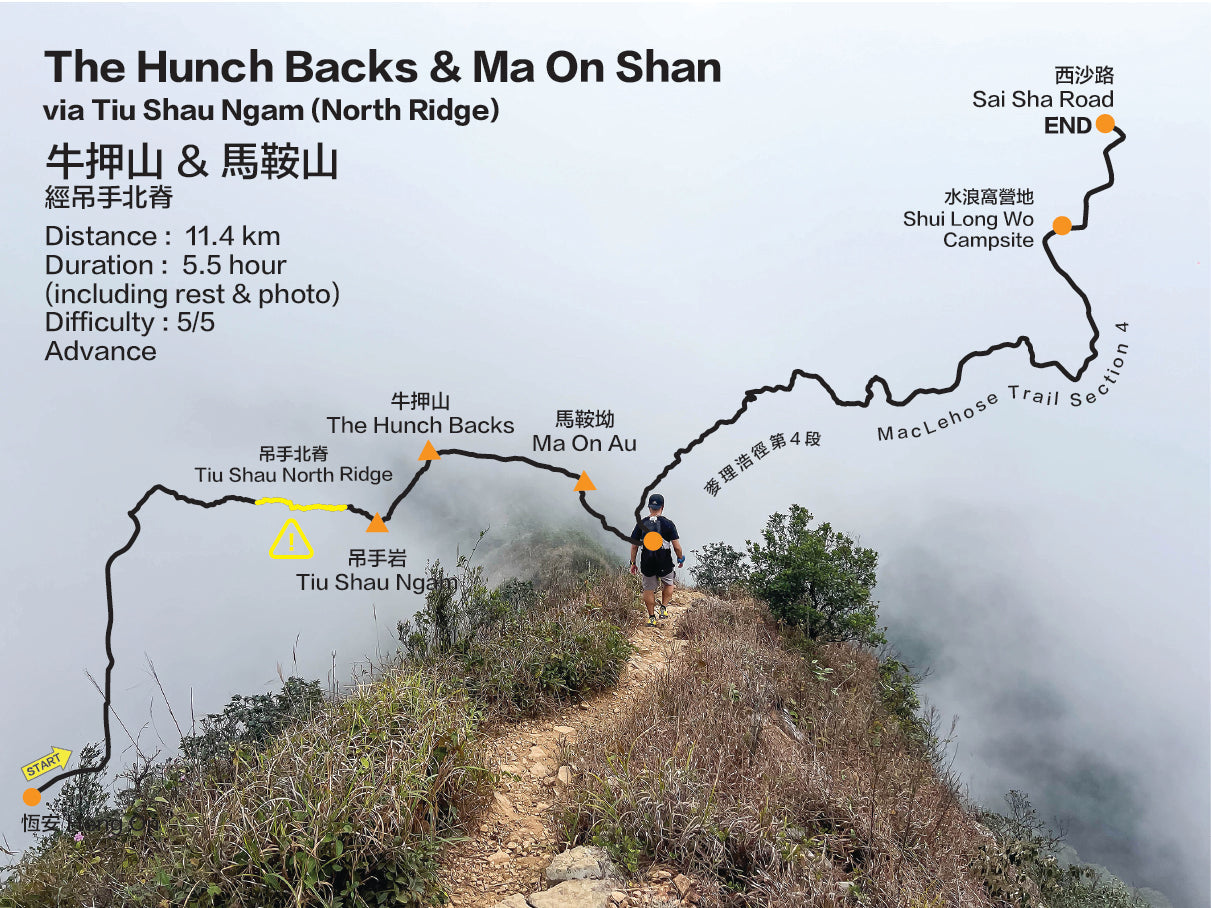 The Hunch Backs & Ma On Shan via Tiu Shau Ngam (North Ridge)