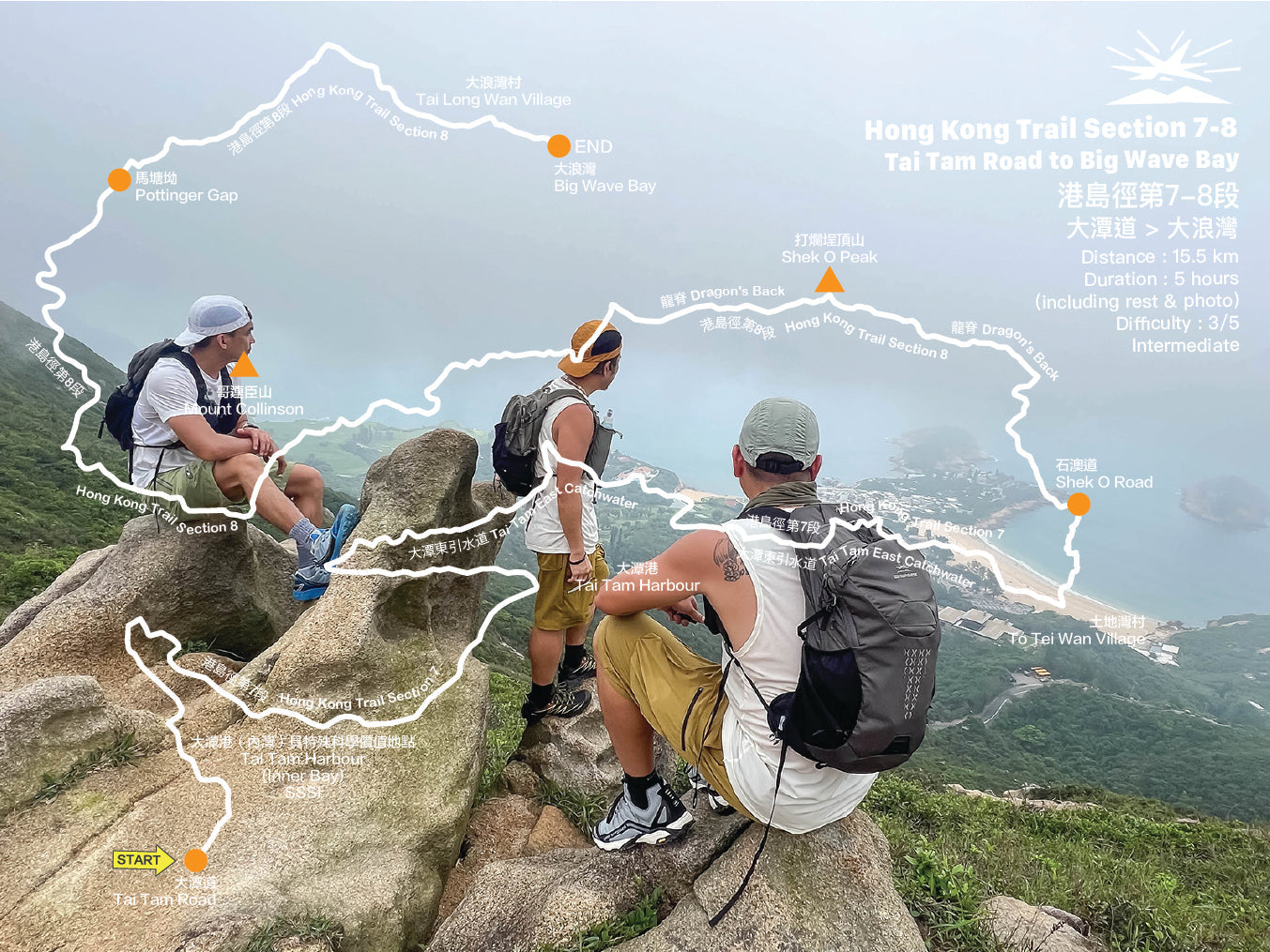 Hong Kong Trail section 7-8 | Tai Tam Road to Big Wave Bay